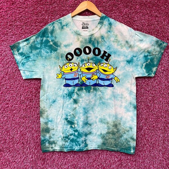 Disney Other - Disney X Pixar Toy Story Aliens Little Green Men Ooooh! Tie Dye T-Shirt Large